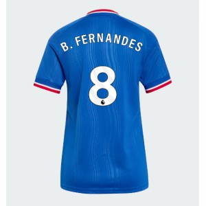 Manchester United Bruno Fernandes #8 Jalkapallovaatteet Naisten Vieraspaita 2026-27 Lyhythihainen
